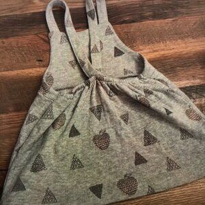 Gray Patterned Kids Casual Dress